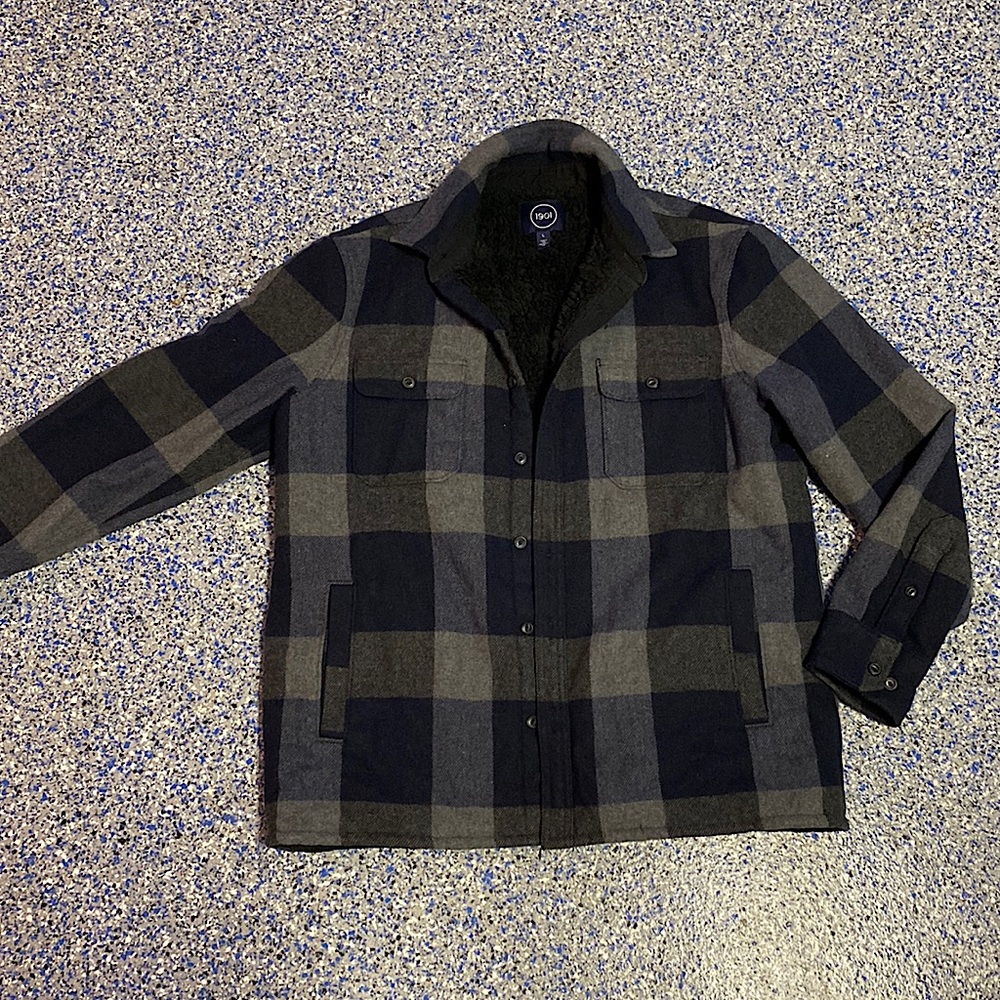 Sherpa lined plaid shirt